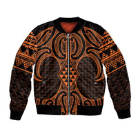 Karaka Maori Ta Moko Poutama Art Bomber Jacket LT9 Unisex Gold - Polynesian Pride