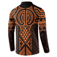 Karaka Maori Ta Moko Poutama Art Button Sweatshirt LT9 - Polynesian Pride