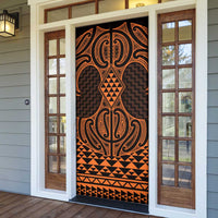 Karaka Maori Ta Moko Poutama Art Door Cover - Polynesian Pride
