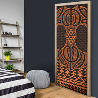 Karaka Maori Ta Moko Poutama Art Door Cover - Polynesian Pride