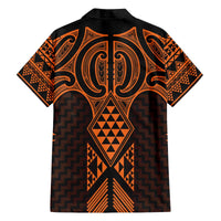 Karaka Maori Ta Moko Poutama Art Family Matching Off The Shoulder Long Sleeve Dress and Hawaiian Shirt