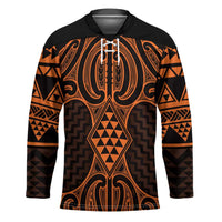 Karaka Maori Ta Moko Poutama Art Hockey Jersey LT9 Unisex Gold - Polynesian Pride