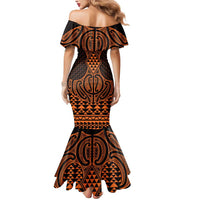 Karaka Maori Ta Moko Poutama Art Mermaid Dress