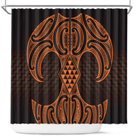 Karaka Maori Ta Moko Poutama Art Shower Curtain