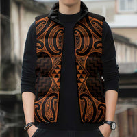 Karaka Maori Ta Moko Poutama Art Sleeveless Puffer Jacket - Polynesian Pride