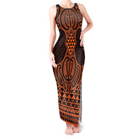 Karaka Maori Ta Moko Poutama Art Tank Maxi Dress