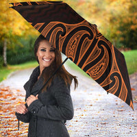 Karaka Maori Ta Moko Poutama Art Umbrella - Polynesian Pride