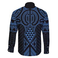 Kikorangi Maori Ta Moko Poutama Art Family Matching Mermaid Dress and Hawaiian Shirt LT9 - Polynesian Pride