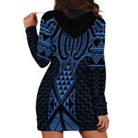 Kikorangi Maori Ta Moko Poutama Art Hoodie Dress LT9 - Polynesian Pride