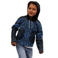 Kikorangi Maori Ta Moko Poutama Art Kid Hoodie
