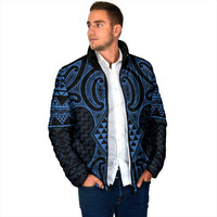 Kikorangi Maori Ta Moko Poutama Art Padded Jacket - Polynesian Pride