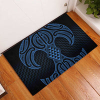 Kikorangi Maori Ta Moko Poutama Art Rubber Doormat