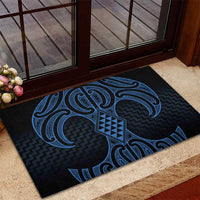 Kikorangi Maori Ta Moko Poutama Art Rubber Doormat