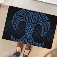 Kikorangi Maori Ta Moko Poutama Art Rubber Doormat