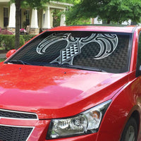 Ma Maori Ta Moko Poutama Art Auto Sun Shade - Polynesian Pride