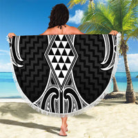 Ma Maori Ta Moko Poutama Art Beach Blanket