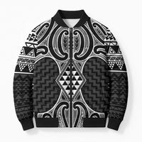 Ma Maori Ta Moko Poutama Art Bomber Puffer Jacket - Polynesian Pride