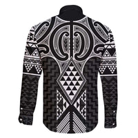 Ma Maori Ta Moko Poutama Art Family Matching Off The Shoulder Long Sleeve Dress and Hawaiian Shirt