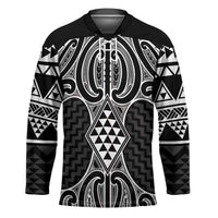 Ma Maori Ta Moko Poutama Art Hockey Jersey LT9 Unisex White - Polynesian Pride