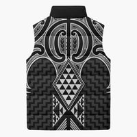 Ma Maori Ta Moko Poutama Art Sleeveless Puffer Jacket - Polynesian Pride