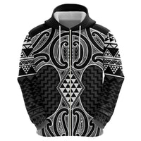 Ma Maori Ta Moko Poutama Art Zip Hoodie