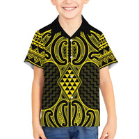 Mahi-dawg Maori Ta Moko Poutama Art Family Matching Puletasi and Hawaiian Shirt