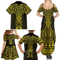 Mahi-dawg Maori Ta Moko Poutama Art Family Matching Summer Maxi Dress and Hawaiian Shirt LT9 - Polynesian Pride