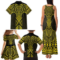 Mahi-dawg Maori Ta Moko Poutama Art Family Matching Tank Maxi Dress and Hawaiian Shirt LT9 - Polynesian Pride