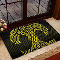 Mahi-dawg Maori Ta Moko Poutama Art Rubber Doormat