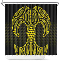 Mahi-dawg Maori Ta Moko Poutama Art Shower Curtain