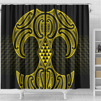 Mahi-dawg Maori Ta Moko Poutama Art Shower Curtain