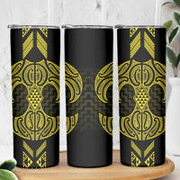Mahi-dawg Maori Ta Moko Poutama Art Skinny Tumbler LT9 - Polynesian Pride