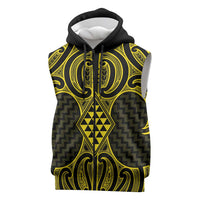 Mahi-dawg Maori Ta Moko Poutama Art Sleeveless Zip Hoodie - Polynesian Pride