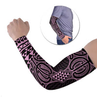 Mawhero Maori Ta Moko Poutama Art Arm Sleeves - Polynesian Pride