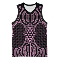 Mawhero Maori Ta Moko Poutama Art Basketball Jersey - Polynesian Pride