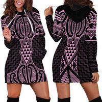 Mawhero Maori Ta Moko Poutama Art Hoodie Dress LT9 - Polynesian Pride