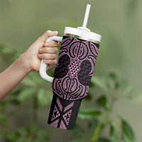Mawhero Maori Ta Moko Poutama Art Tumbler With Handle LT9 - Polynesian Pride