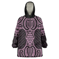 Mawhero Maori Ta Moko Poutama Art Wearable Blanket Hoodie
