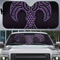 Waiporoporo Maori Ta Moko Poutama Art Auto Sun Shade - Polynesian Pride