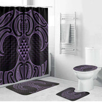 Waiporoporo Maori Ta Moko Poutama Art Bathroom Set - Polynesian Pride
