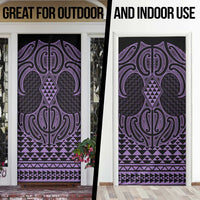 Waiporoporo Maori Ta Moko Poutama Art Door Cover - Polynesian Pride