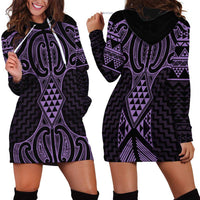 Waiporoporo Maori Ta Moko Poutama Art Hoodie Dress LT9 - Polynesian Pride