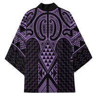 Waiporoporo Maori Ta Moko Poutama Art Kimono - Polynesian Pride