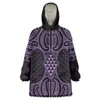 Waiporoporo Maori Ta Moko Poutama Art Wearable Blanket Hoodie