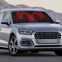 Whero Maori Ta Moko Poutama Art Auto Sun Shade - Polynesian Pride