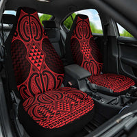 Whero Maori Ta Moko Poutama Art Car Seat Cover