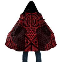 Whero Maori Ta Moko Poutama Art Cloak - Polynesian Pride
