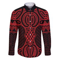 Whero Maori Ta Moko Poutama Art Family Matching Puletasi and Hawaiian Shirt