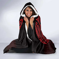 Whero Maori Ta Moko Poutama Art Hooded Blanket LT9 - Polynesian Pride