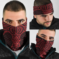 Whero Maori Ta Moko Poutama Art Neck Gaiter LT9 - Polynesian Pride